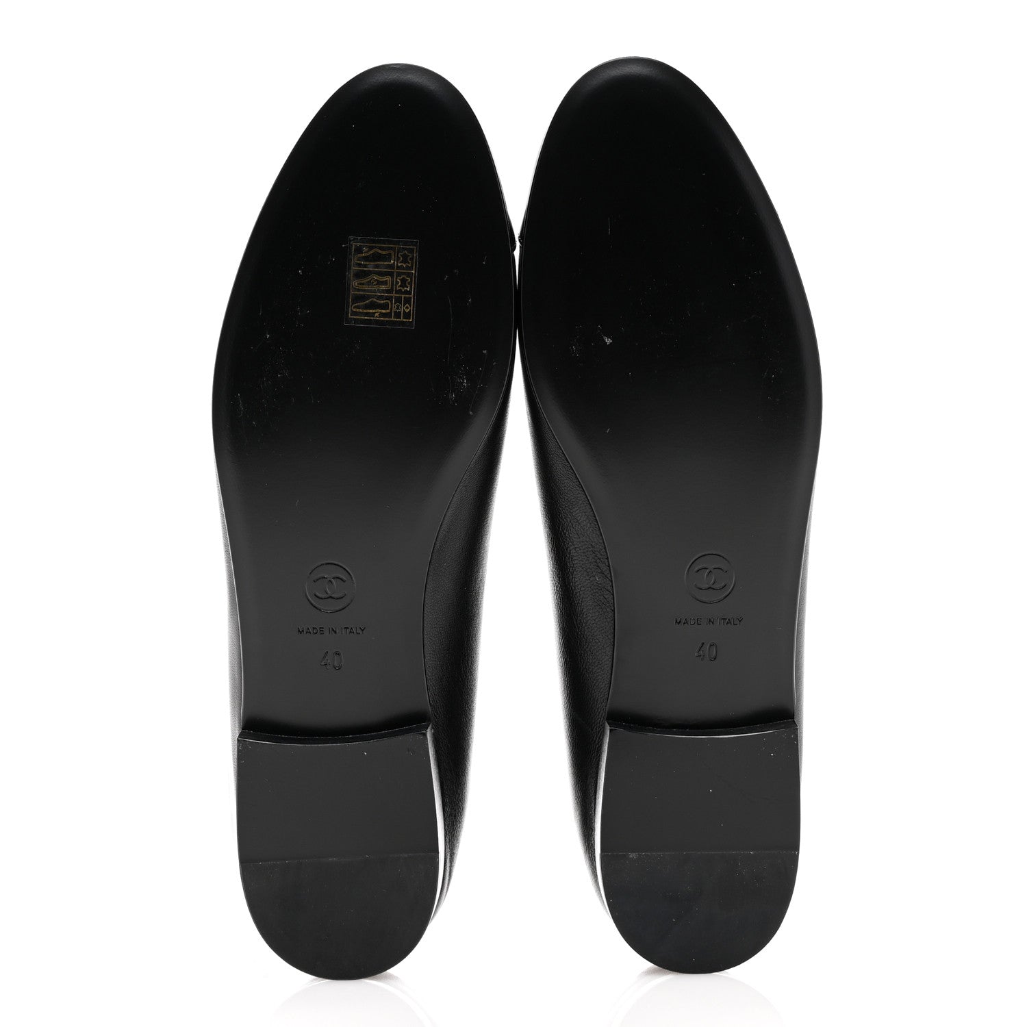 Chanel Lambskin Patent Cap Toe Ballerina Flats 40 Black 5 of 9