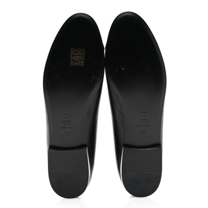 Chanel Lambskin Patent Cap Toe Ballerina Flats 40 Black 5 of 9