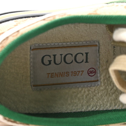 Gucci GG Monogram Web Womens 1977 Tennis Sneakers 36 Beige Ebony Mystic White 7 of 7