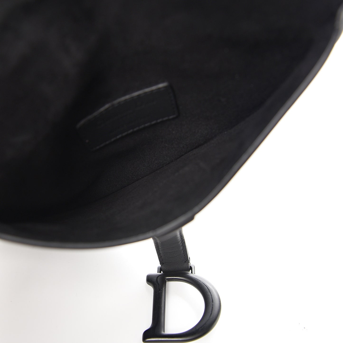Ultra Matte Calfskin Saddle Belt Bag Black