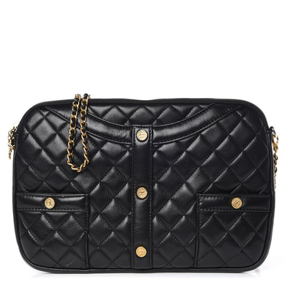 Chanel Calfskin Quilted Small Girl Shoulder Bag Black 1 of 10