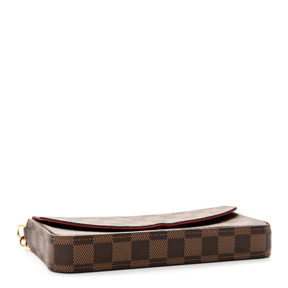 Louis Vuitton Damier Ebene Pochette Felicie Chain Wallet 5 of 10