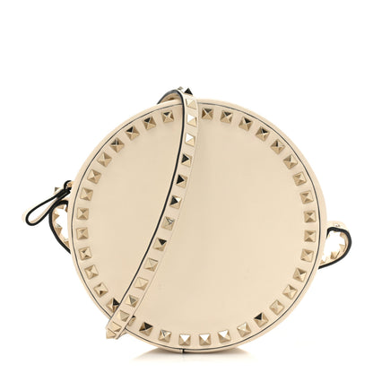 Valentino Garavani Calfskin Rockstud Round Crossbody Bag White 1 of 14