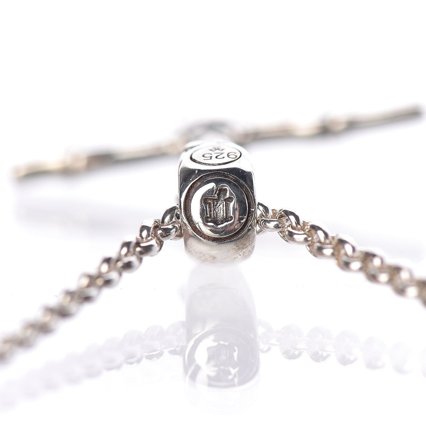 Sterling Silver Bamboo Cross Pendant Necklace