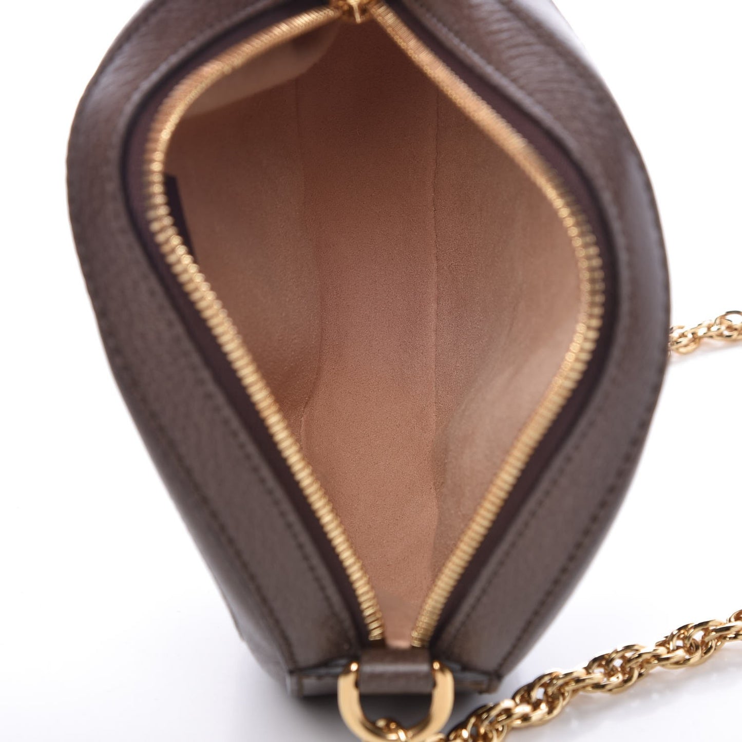 GG Supreme Monogram Web Mini Ophidia Round Shoulder Bag Brown