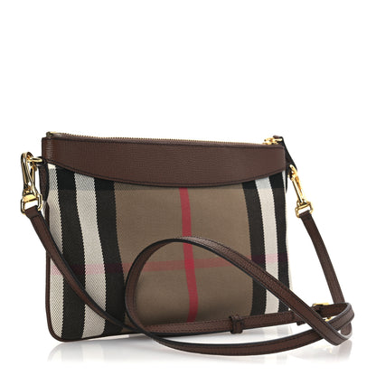 Burberry Horseferry Check Peyton Crossbody Clutch Bag Brown 3 of 10