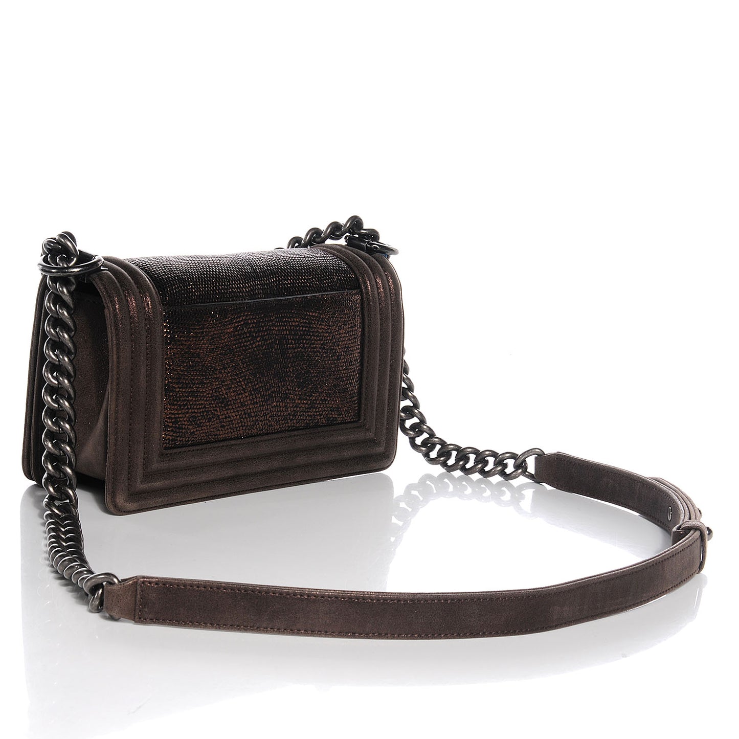 Metallic Lizard Small Boy Flap Bronze