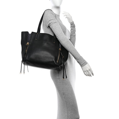 Chloe Smooth Calfskin Medium Milo Shopping Tote Black 2 of 13