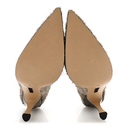 Loewe Brushed Suede Comic 90mm Pumps 39 Khaki Green 6 of 9