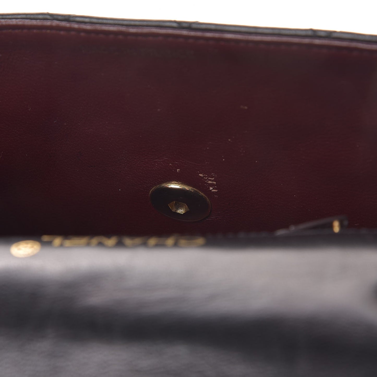 Lambskin Quilted Mini Square Flap Black