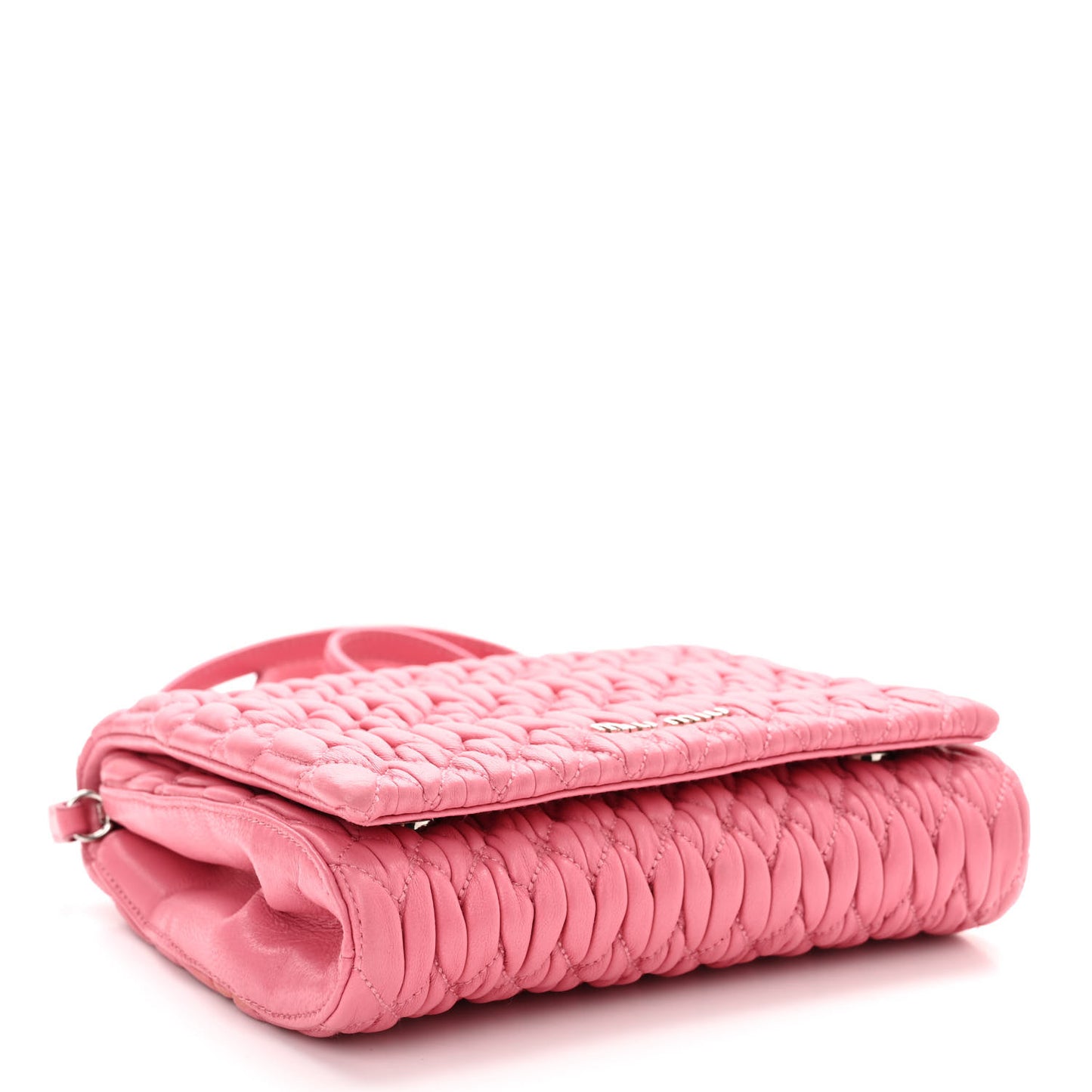 Nappa Matelasse Crystal Chain Crossbody Geranio