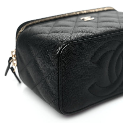 Chanel Caviar Quilted Small Vanity Case With Chain Black 9 of 11