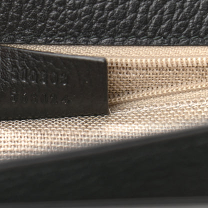 Gucci Dollar Calfskin Interlocking G Shoulder Bag Black 8 of 10