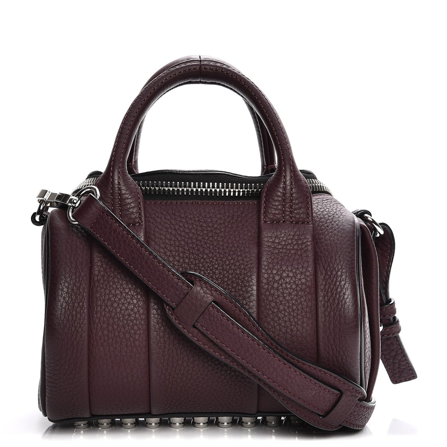 Pebbled Calfskin Mini Rockie Matte Oxblood