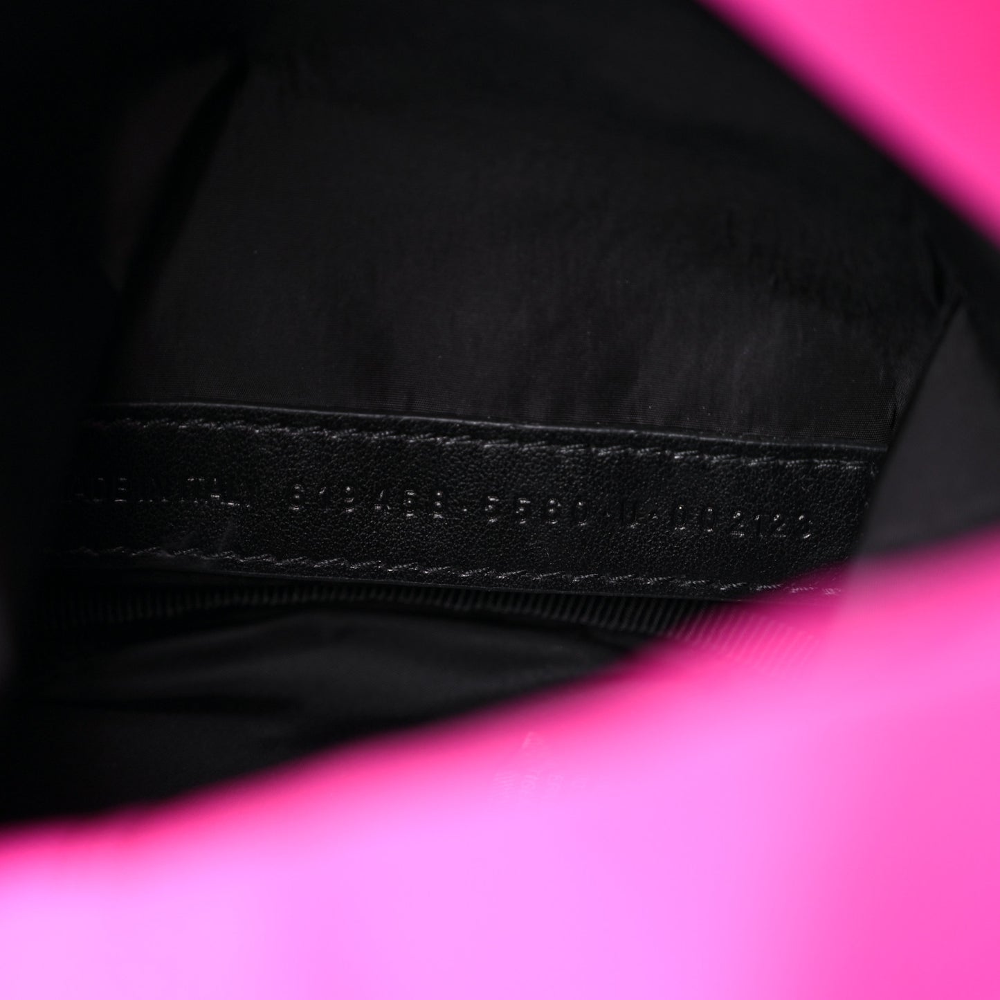 Recycled Sport Nylon Logo Embroidered Wheel Drawstring Bucket Bag XS Fuchsia Black