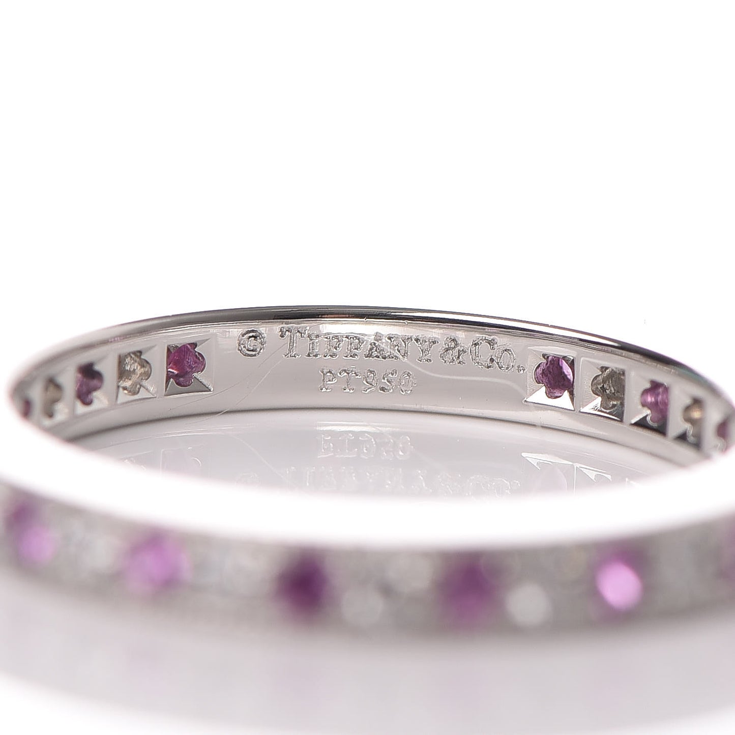Platinum Diamond Pink Sapphire Legacy Ring 47 4.25