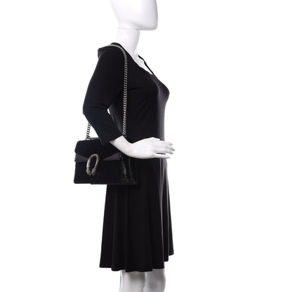Gucci Velvet GG Monogram Small Dionysus Shoulder Bag Black 2 of 11