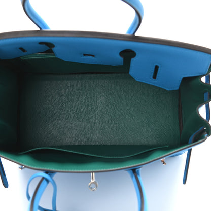 Hermes Togo Verso Birkin 30 Bleu Zanzibar Malachite 5 of 11