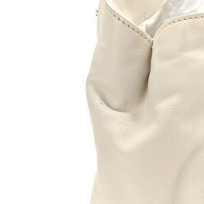 Chanel Calfskin Large East West Modern Chain Tote White 10 of 11