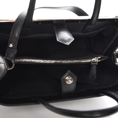 Fendi Vitello Elite Studded Monster Medium 2Jours Tote Black 6 of 8
