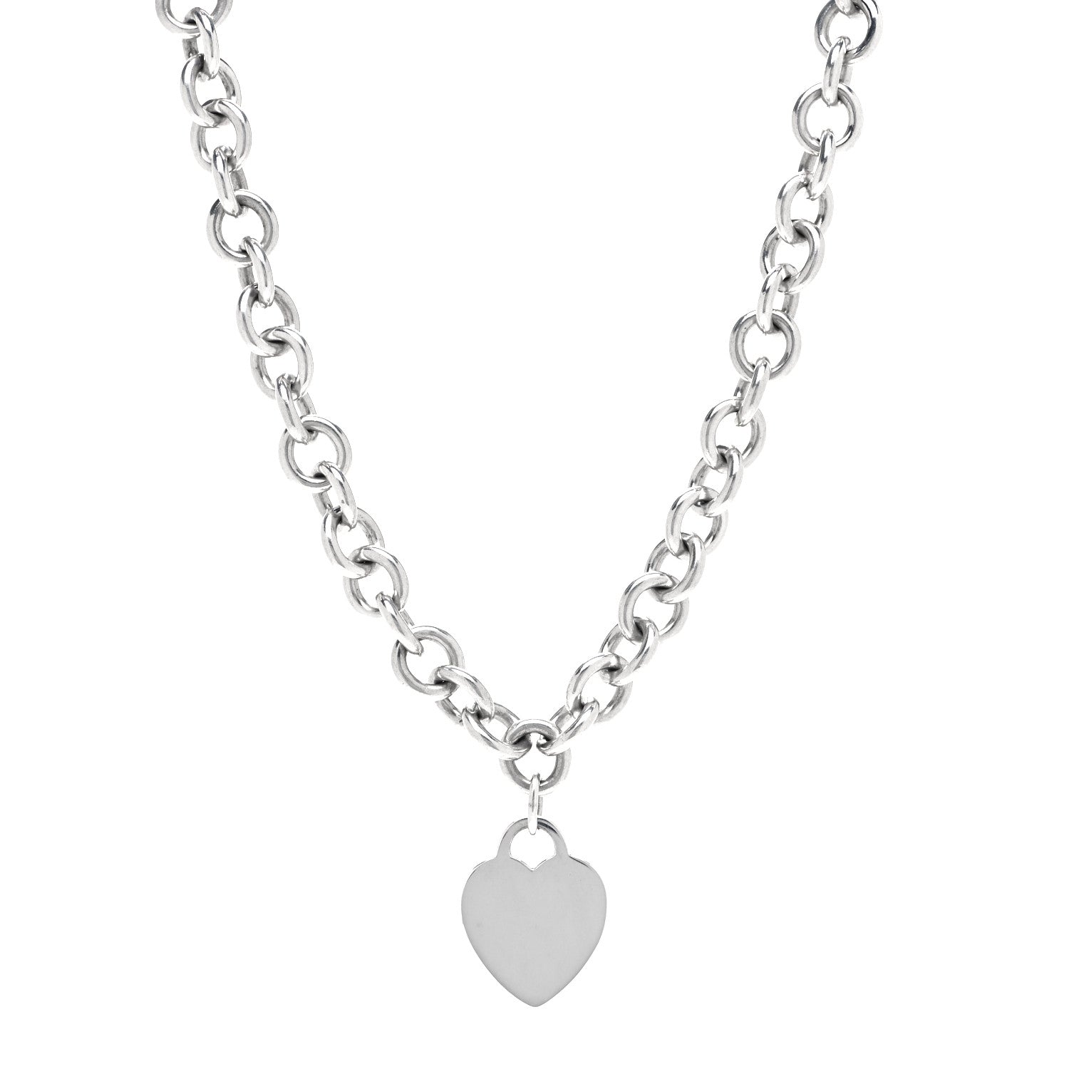 Tiffany Sterling Silver Heart Tag Necklace 1 of 4