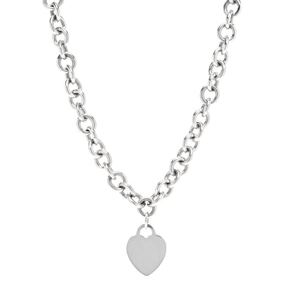 Tiffany Sterling Silver Heart Tag Necklace 1 of 4