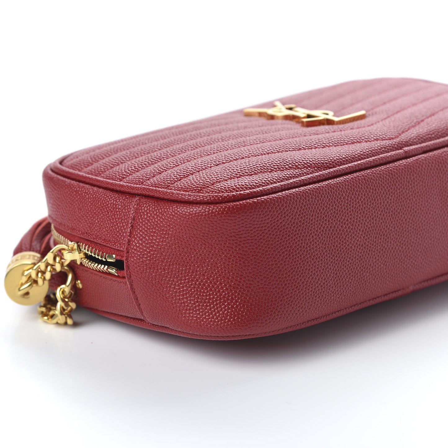 Grain De Poudre Matelasse Monogram Mini Lou Camera Bag Eros Red