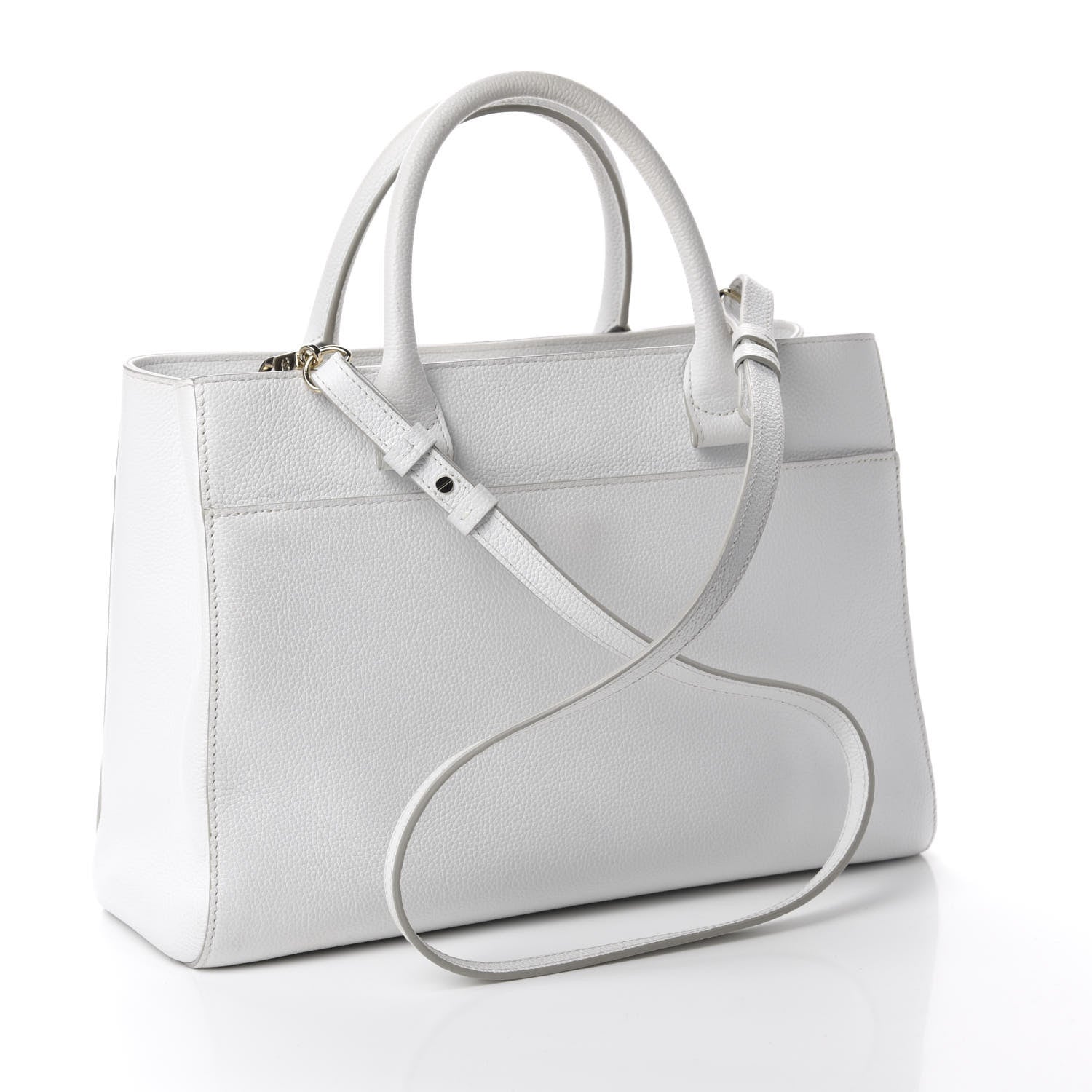 Chanel Grained Calfskin Small Neo Executive Shopper Tote White 3 of 10