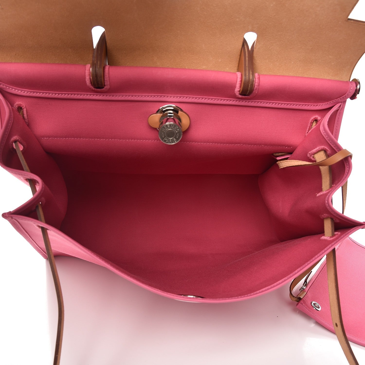 Hermes Toile Vache Hunter Herbag Zip 39 MM Rose Lipstick 6 of 13