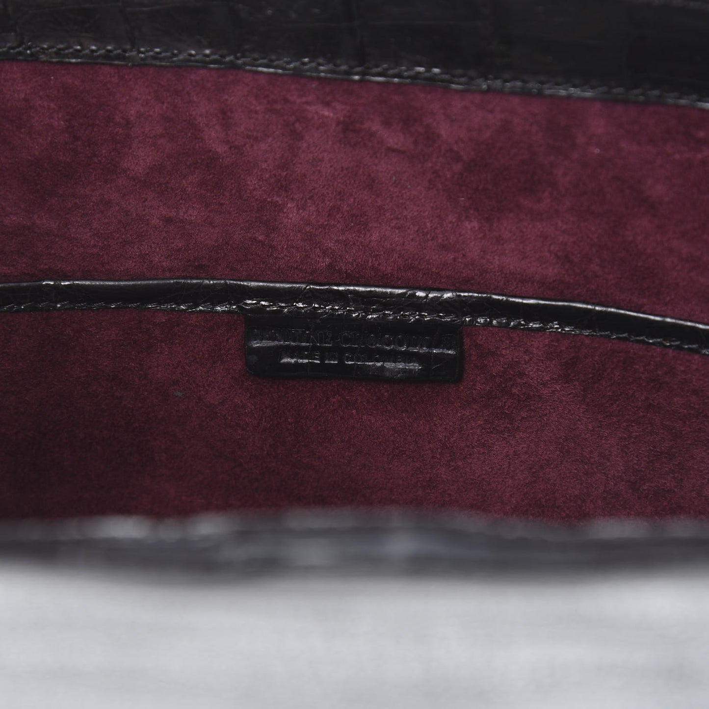 Crocodile Bar Clutch Black