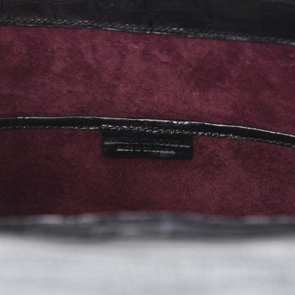 Nancy Gonzalez Crocodile Bar Clutch Black 7 of 8