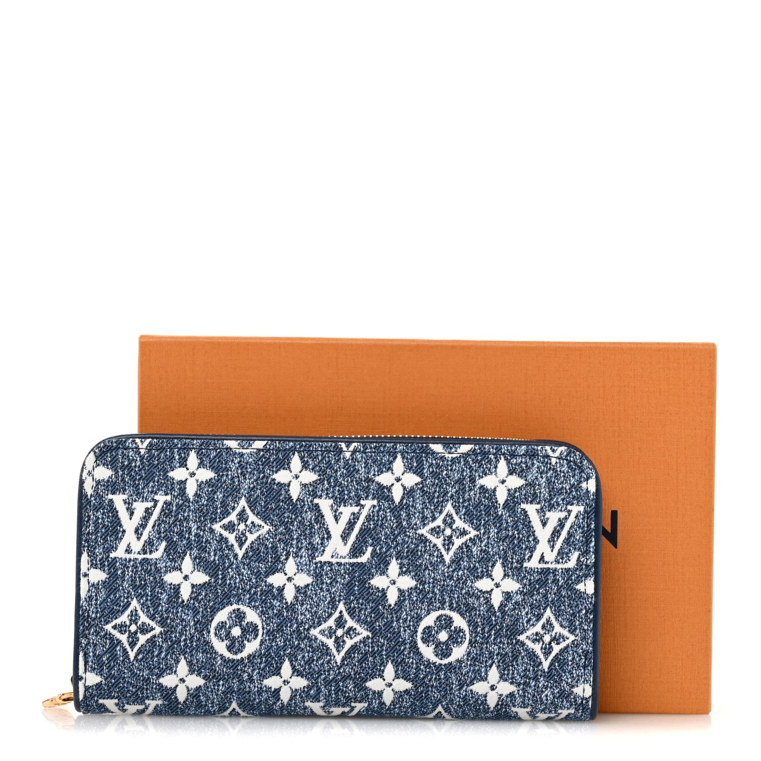 Louis Vuitton Denim Monogram Jacquard Zippy Wallet Blue 8 of 8