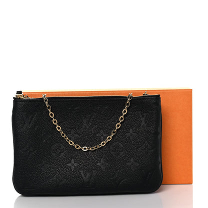 Louis Vuitton Empreinte Double Zip Pochette Black 10 of 10