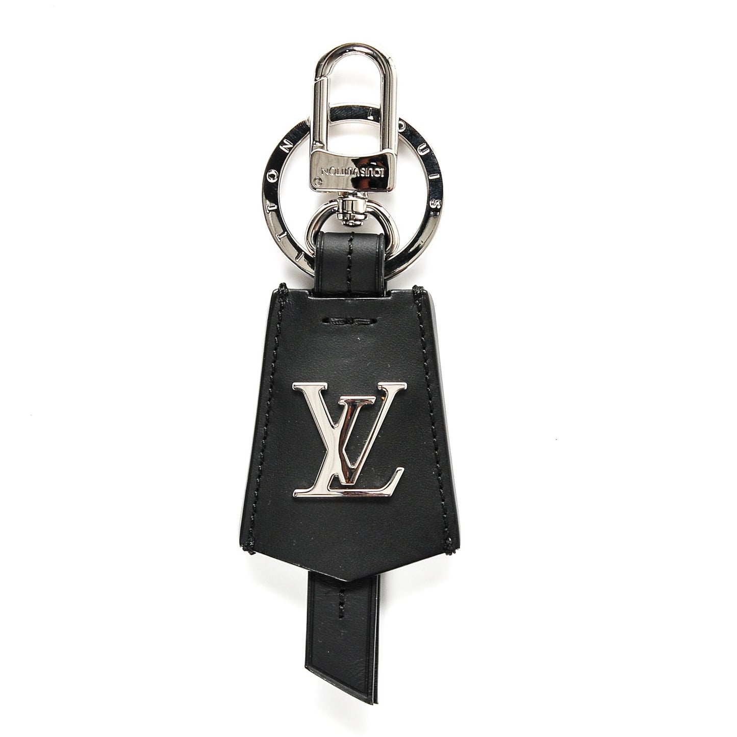 Leather Clochette Key Holder Black