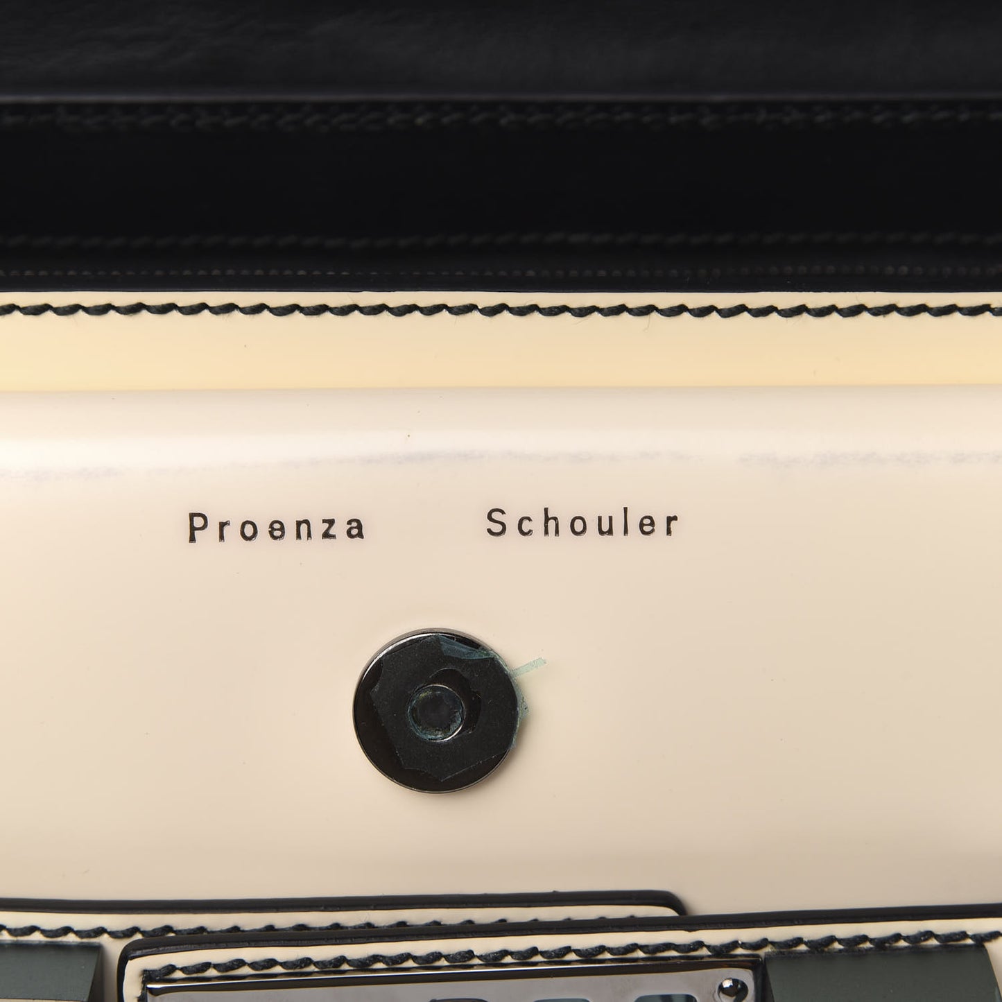 Spazzolato Mini PS11 Classic Shoulder Bag Ecru Black