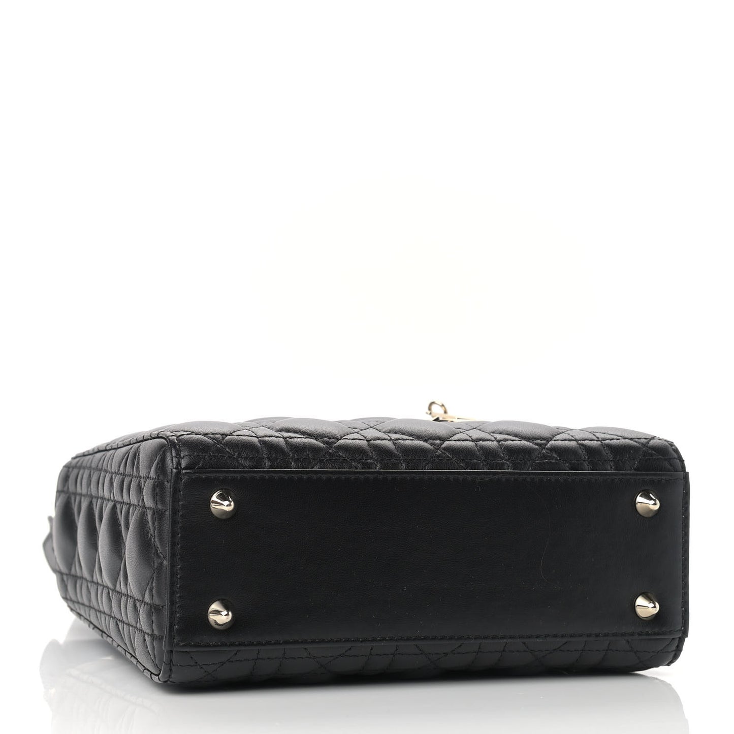 Lambskin Cannage Small Lucky Badges My Lady Dior Black