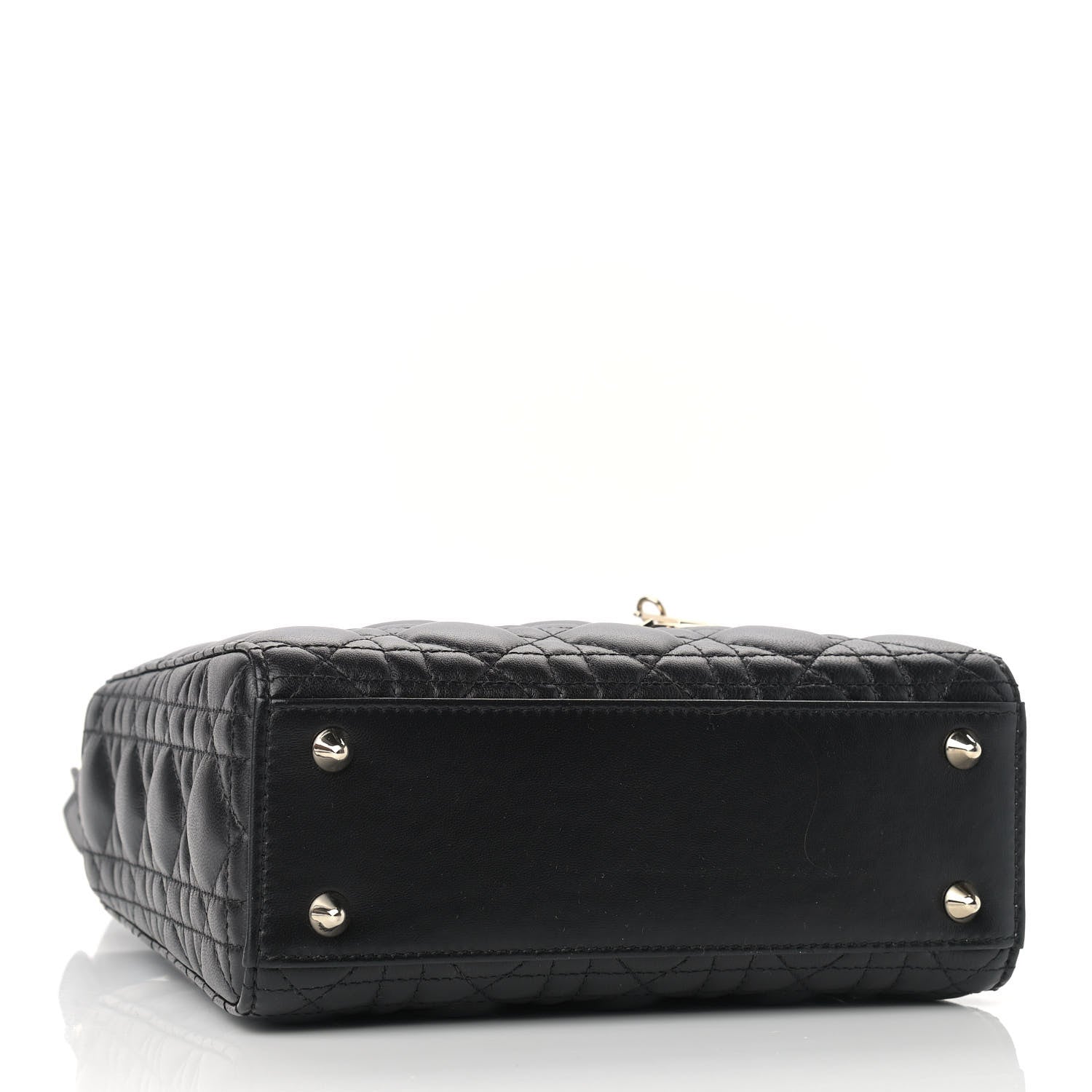 Christian Dior Lambskin Cannage Small Lucky Badges My Lady Dior Black 3 of 7