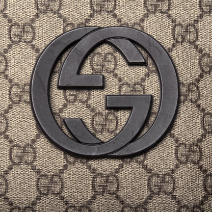 Gucci GG Supreme Monogram Large Interlocking G Double Buckle Backpack Dark Brown 13 of 16