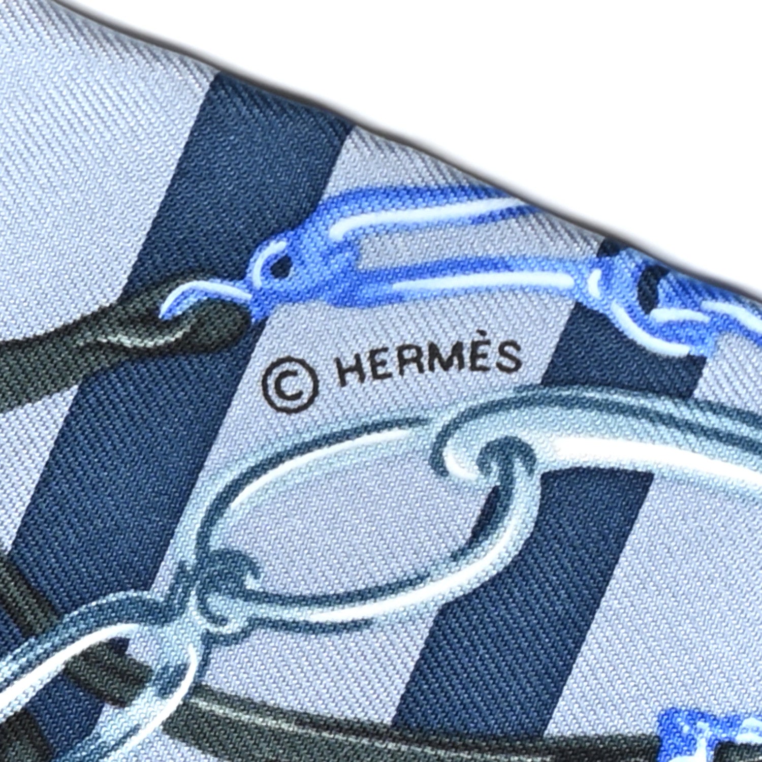 Hermes Silk Brides De Gala Bayaderes Twilly Ciel Marine Vert Sapin 4 of 4
