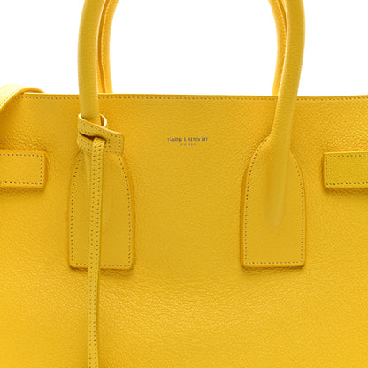 Saint Laurent Grained Calfskin Small Sac De Jour Jaune 6 of 8