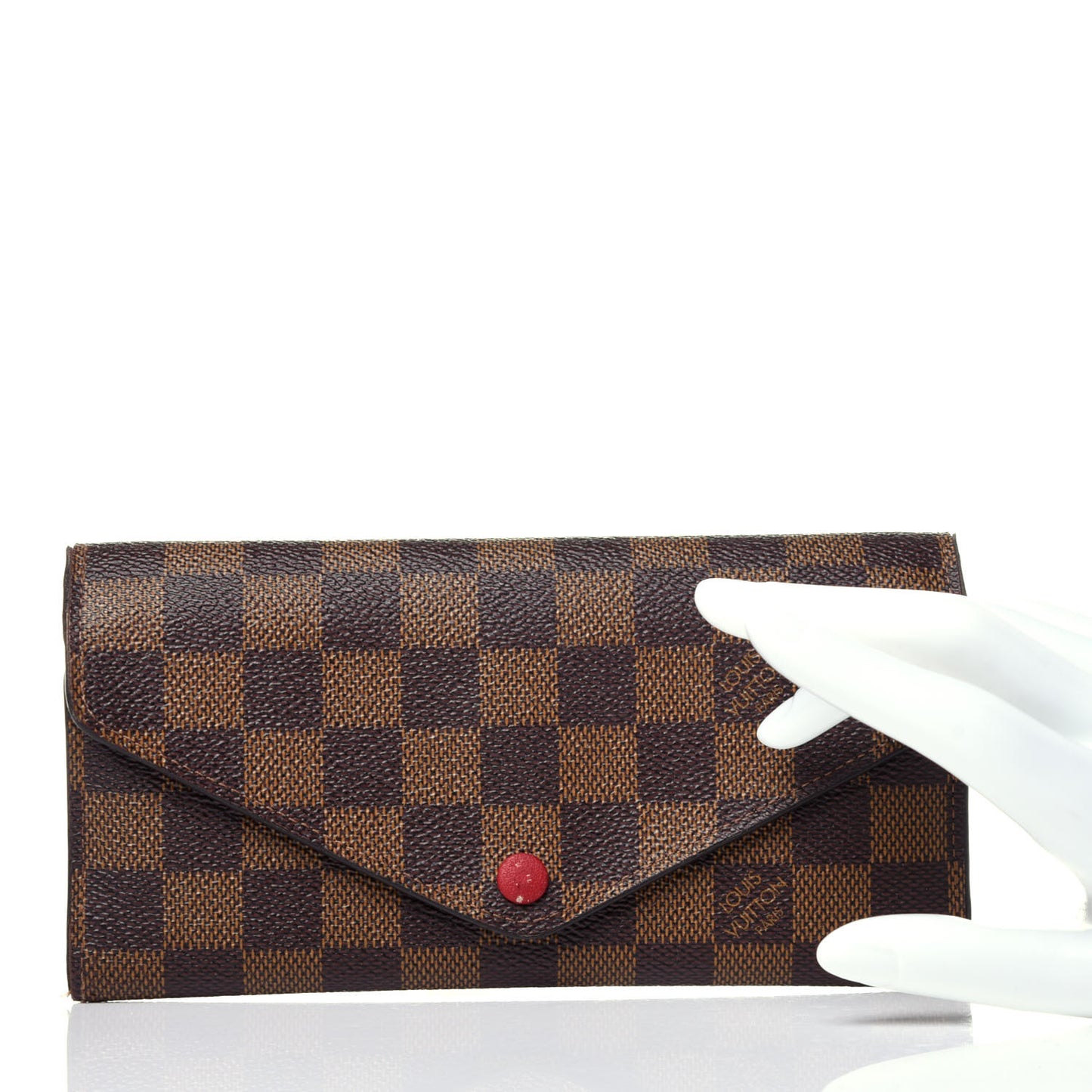 Damier Ebene Josephine Wallet Red