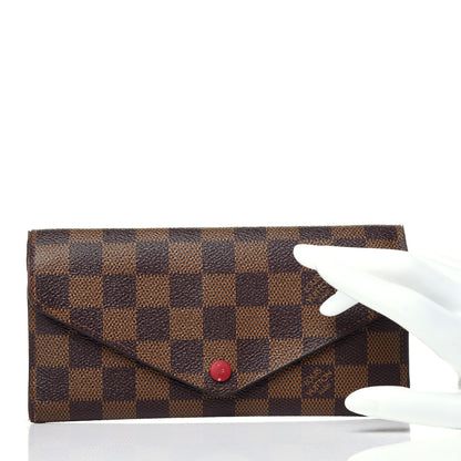 Louis Vuitton Damier Ebene Josephine Wallet Red 2 of 11