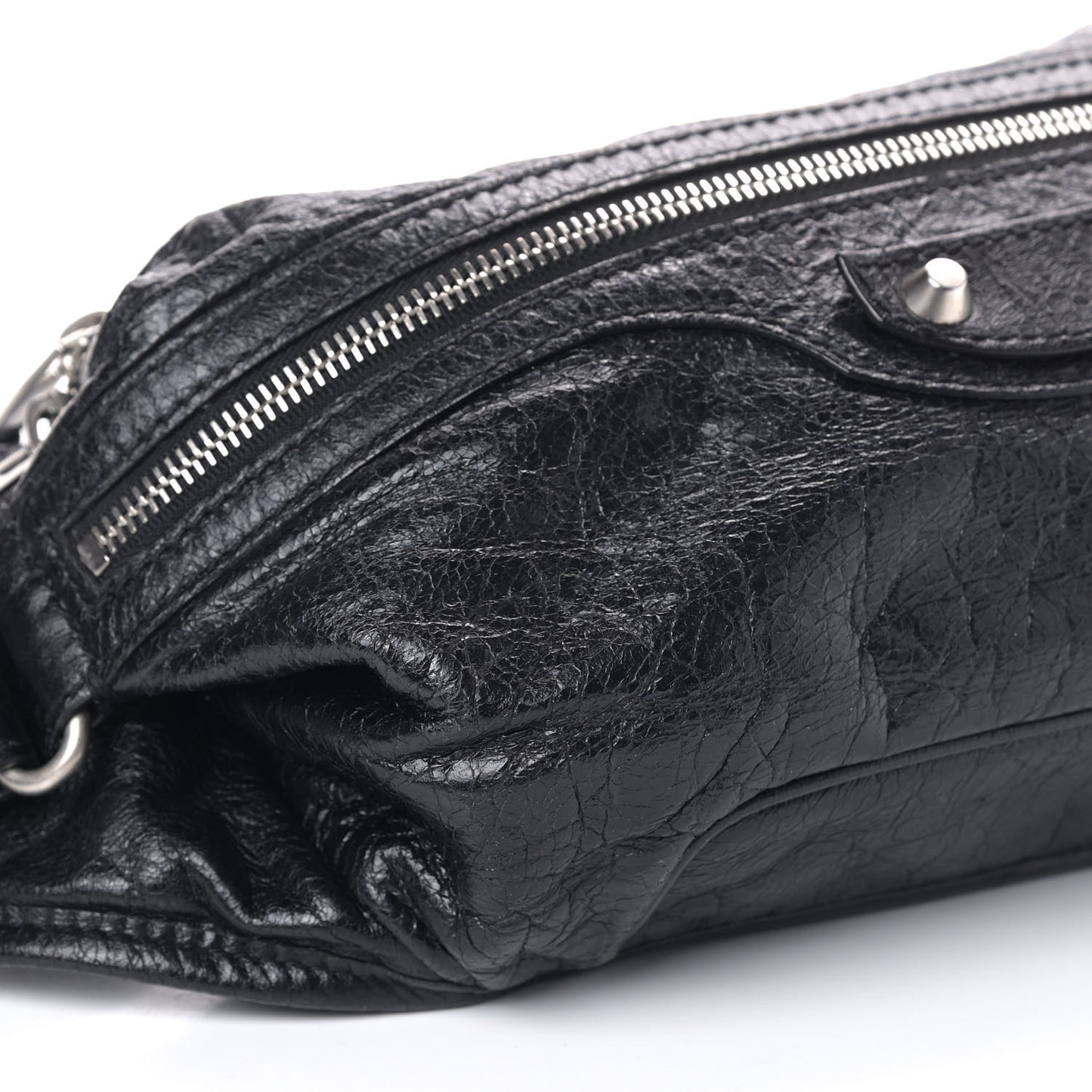 Lambskin Classic Hardware Neo Lift Hip Bag Black