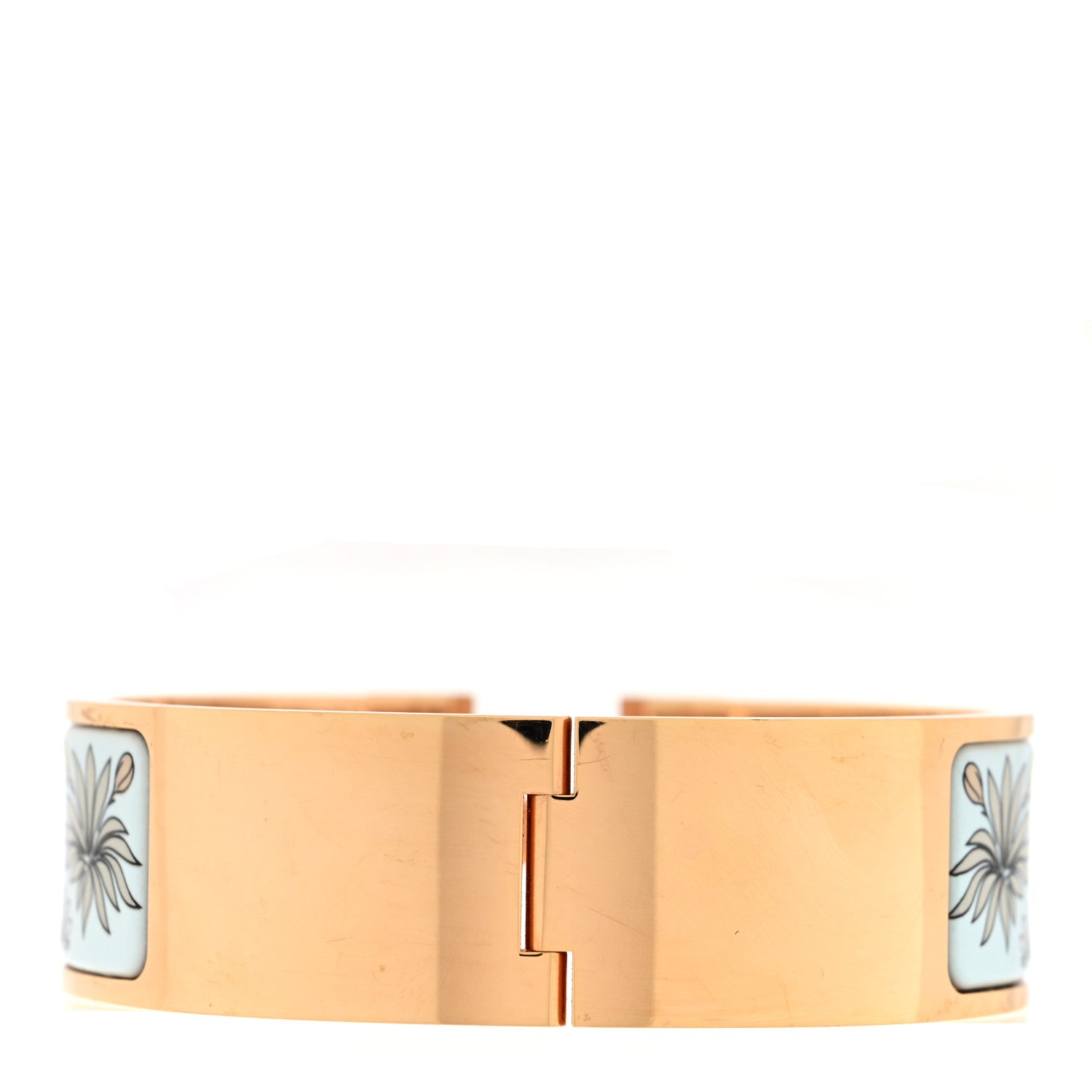 Hermes Enamel Printed Leopards Wide Clic Clac H Bracelet GM Songe Pastel 3 of 5