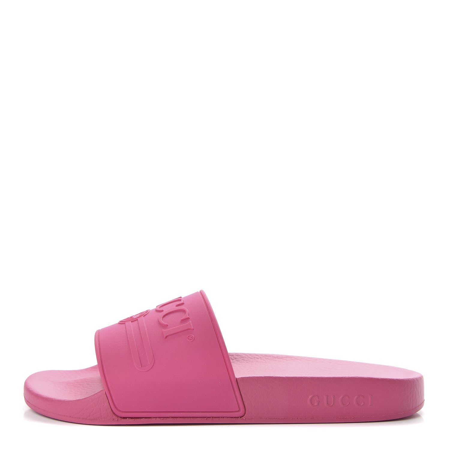 Gucci Rubber Logo Stamped Mens Slide Sandals 10 Fuchsia 1 of 8