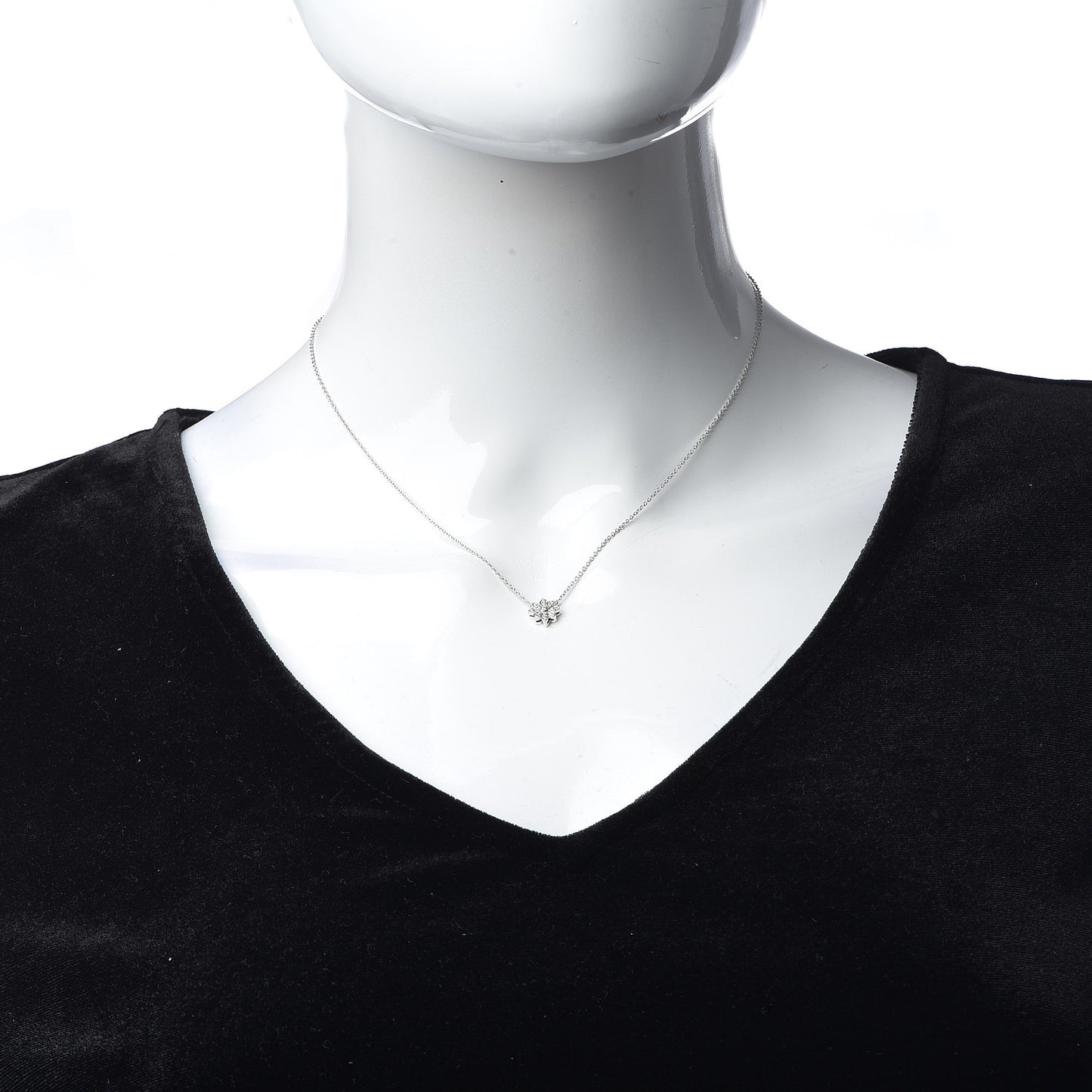 Platinum Diamond Enchant Flower Pendant Necklace