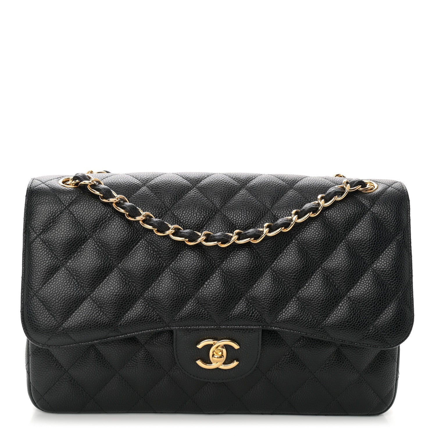 Chanel Caviar Quilted Jumbo Double Flap Black 1 of 10