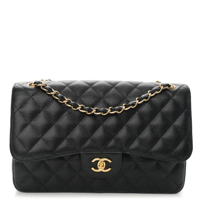 Chanel Caviar Quilted Jumbo Double Flap Black 1 of 10