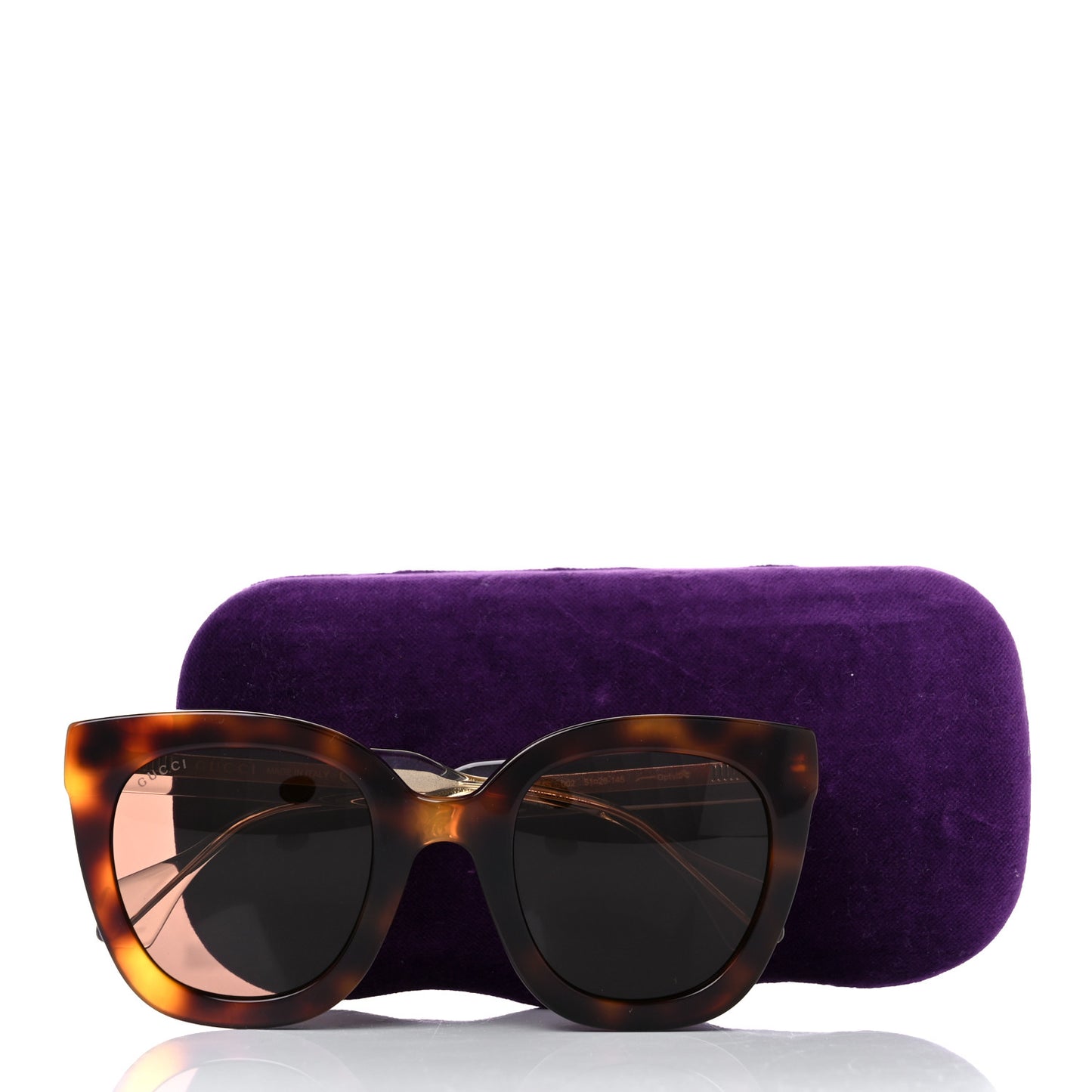 Acetate Crystal Square Sunglasses GG0564S Tortoise
