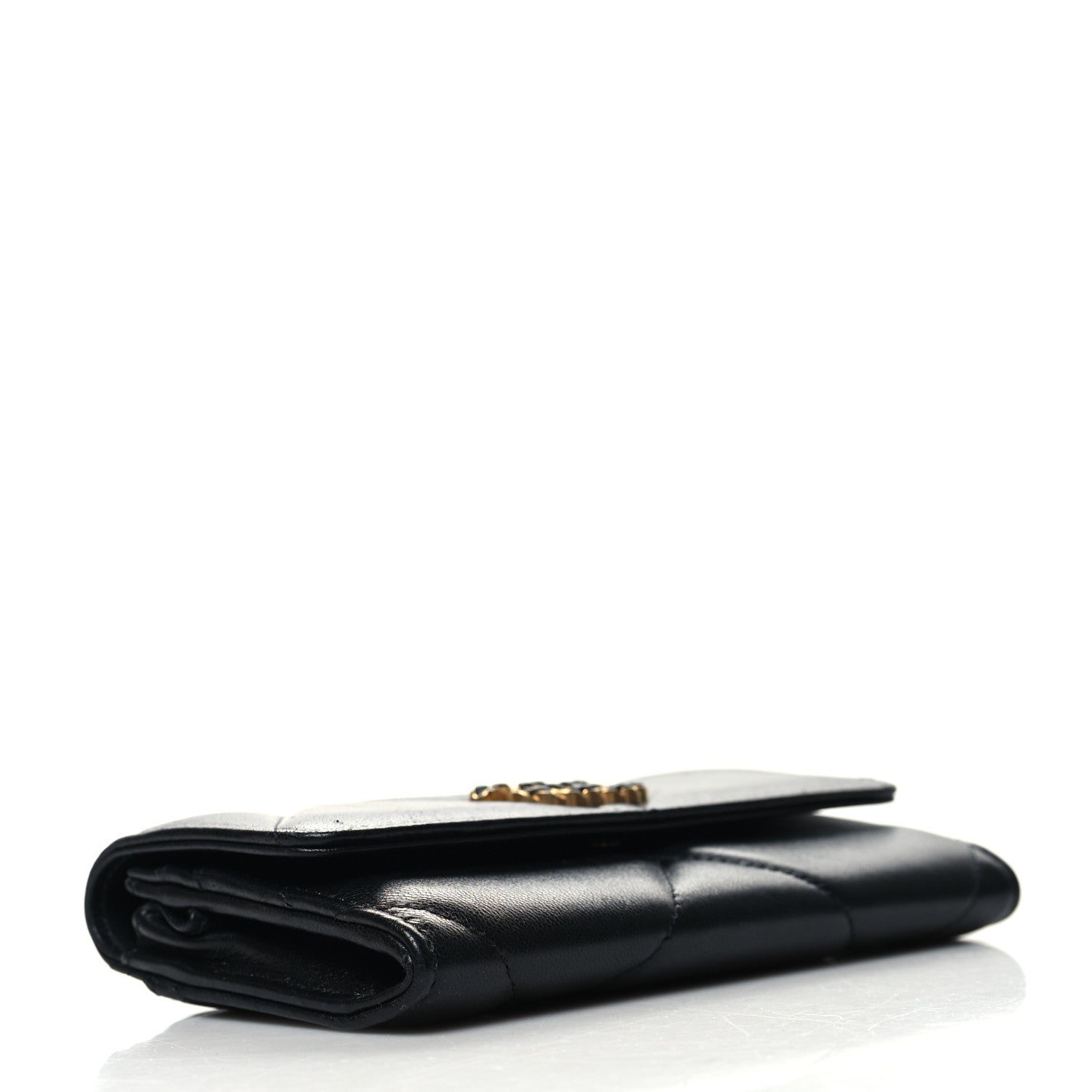 Chanel Lambskin Quilted Chanel 19 Flap Wallet Black 4 of 9